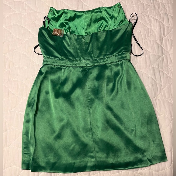 Size M Retrofete Green Silk Corset dress & gold chain straps (nwot)REVOLVE Brand - Picture 6 of 8